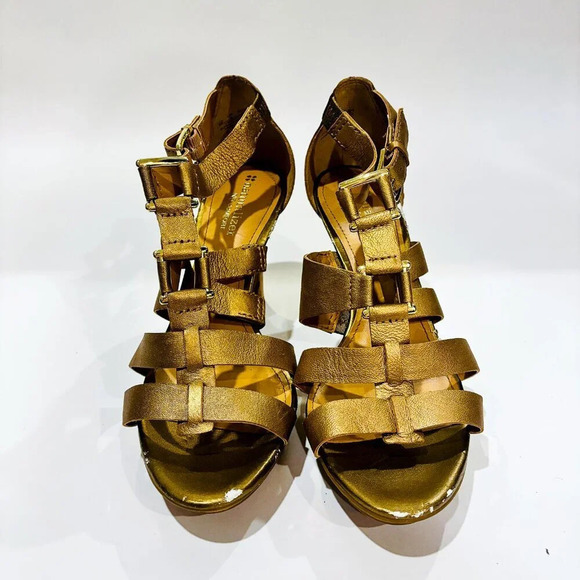 NATURALIZER Gold ankle-strap sandals - Picture 6 of 9